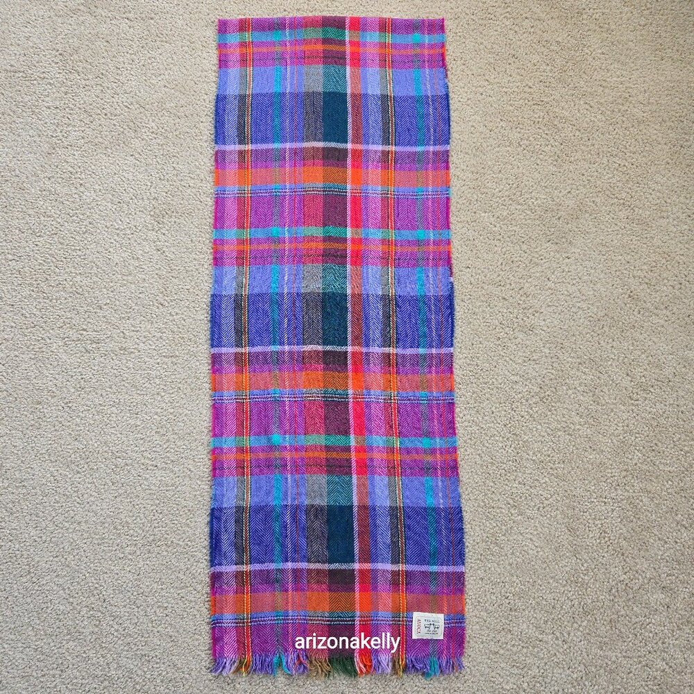 NWOT Avoca Wool Woven Colorful Plaid Scarf Ireland